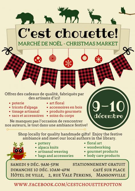 C’EST CHOUETTE Christmas Market : Mansonville (Canton de Potton)