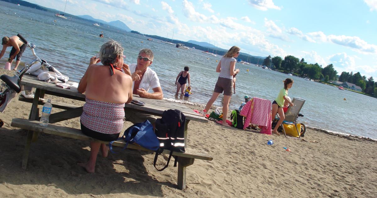 Plage Des Cantons Beach Magog Eastern Townships Quebec